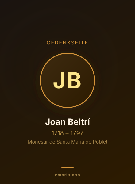 Gedenkportrait von Joan Beltrí