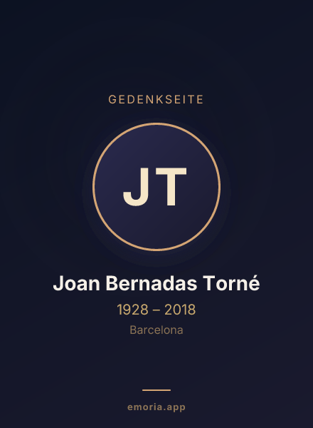Gedenkportrait von Joan Bernadas Torné