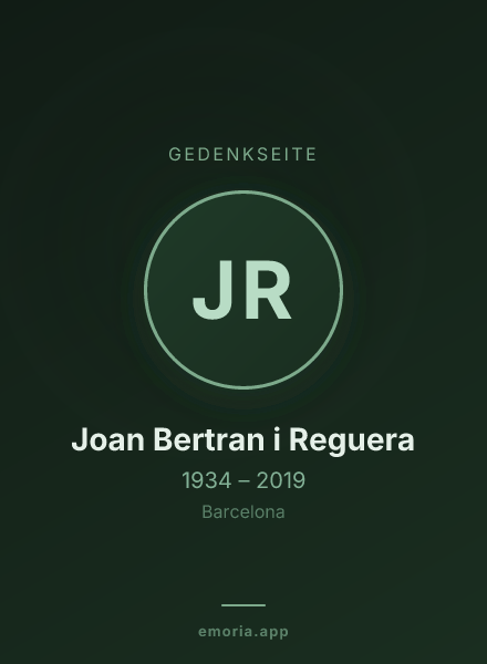 Gedenkportrait von Joan Bertran i Reguera