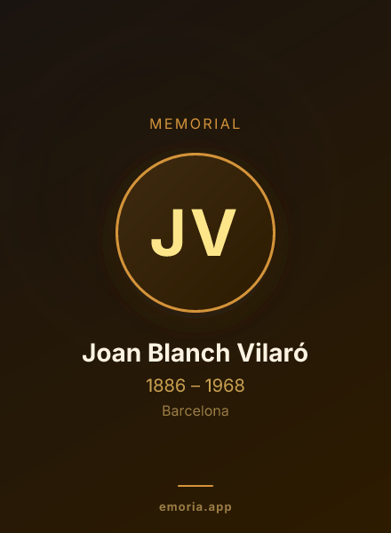 Memorial portrait of Joan Blanch Vilaró