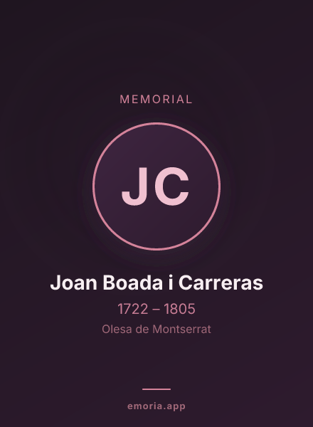 Memorial portrait of Joan Boada i Carreras
