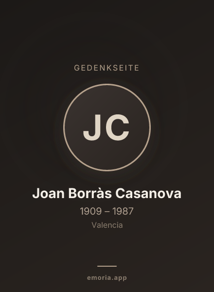 Gedenkportrait von Joan Borràs Casanova