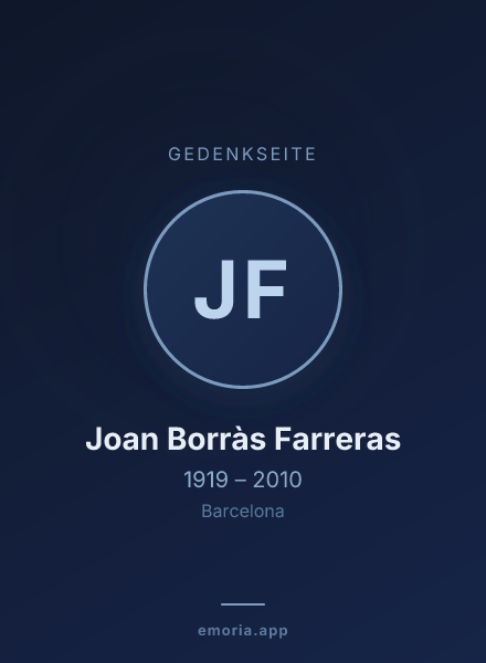 Gedenkportrait von Joan Borràs Farreras
