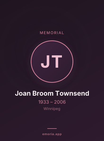 Memorial portrait of Joan Broom Townsend