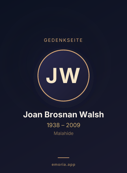 Gedenkportrait von Joan Brosnan Walsh