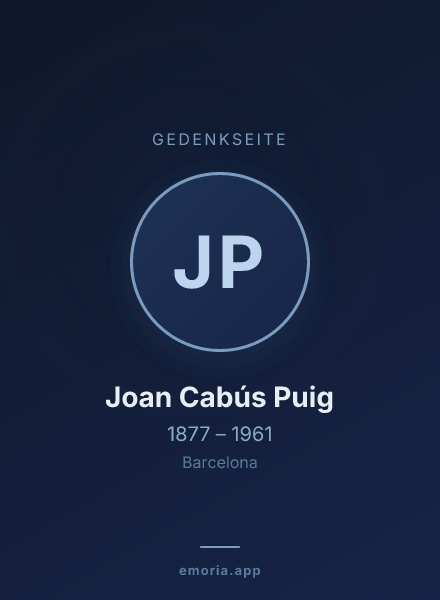 Gedenkportrait von Joan Cabús Puig