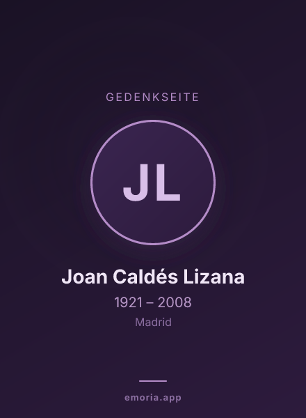 Gedenkportrait von Joan Caldés Lizana