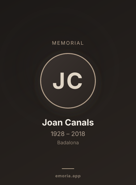 Memorial portrait of Joan Canals