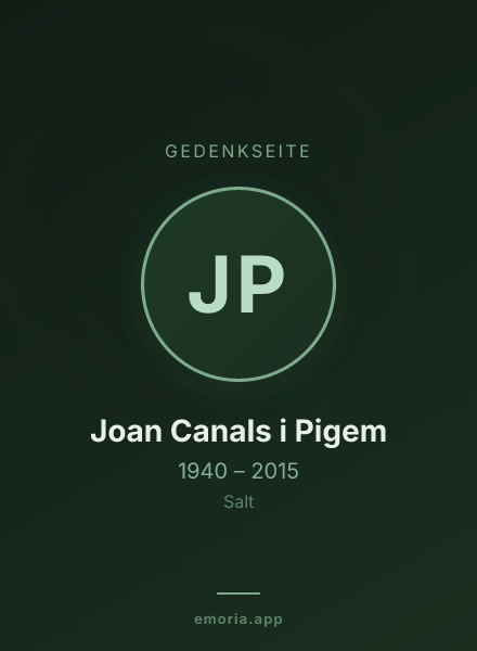 Gedenkportrait von Joan Canals i Pigem
