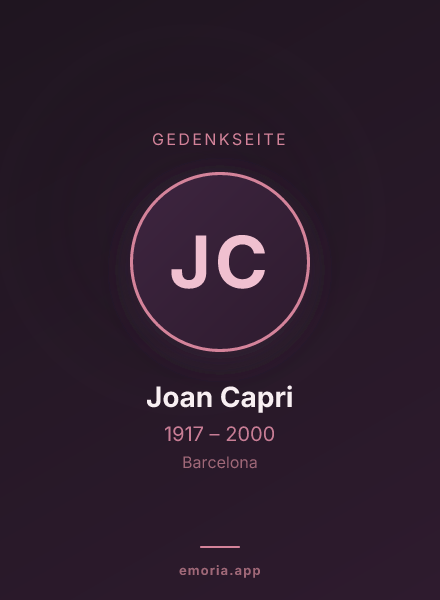 Gedenkportrait von Joan Capri