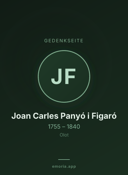 Gedenkportrait von Joan Carles Panyó i Figaró