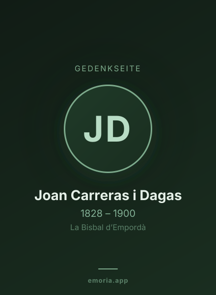 Gedenkportrait von Joan Carreras i Dagas