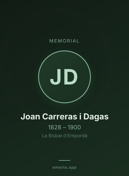 Memorial portrait of Joan Carreras i Dagas