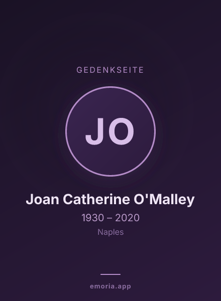 Gedenkportrait von Joan Catherine O'Malley