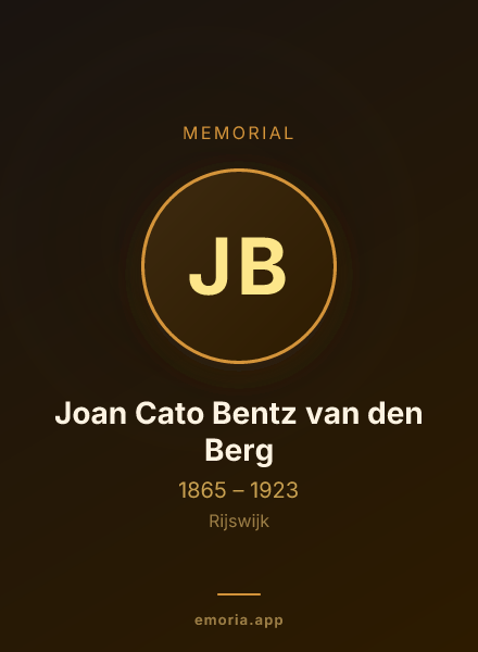 Memorial portrait of Joan Cato Bentz van den Berg