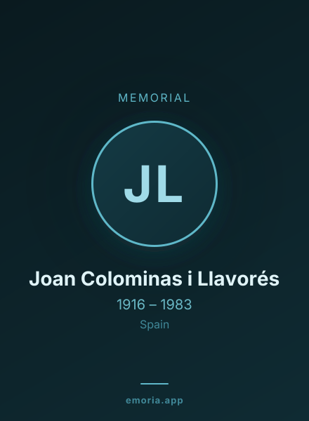 Memorial portrait of Joan Colominas i Llavorés