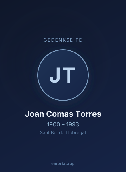 Gedenkportrait von Joan Comas Torres