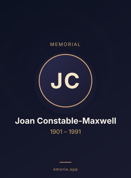 Memorial portrait of Joan Constable-Maxwell
