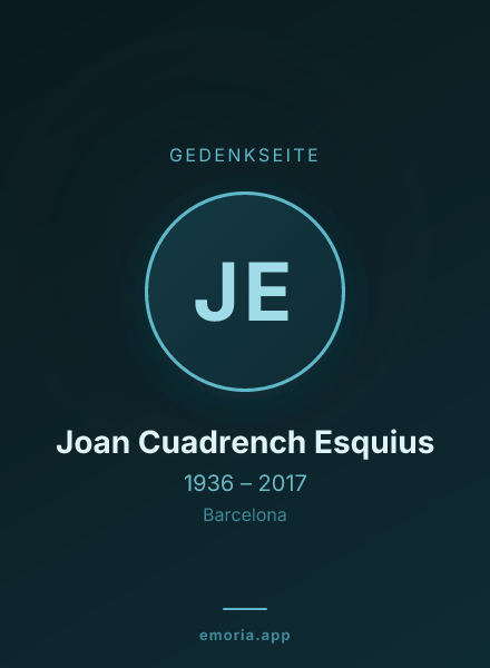 Gedenkportrait von Joan Cuadrench Esquius