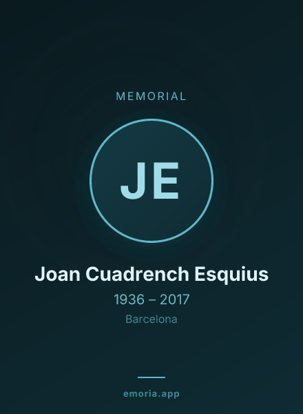Memorial portrait of Joan Cuadrench Esquius