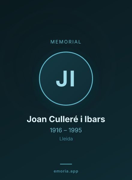 Memorial portrait of Joan Culleré i Ibars