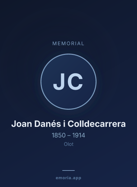 Memorial portrait of Joan Danés i Colldecarrera