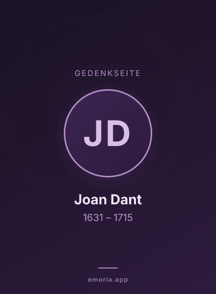 Gedenkportrait von Joan Dant