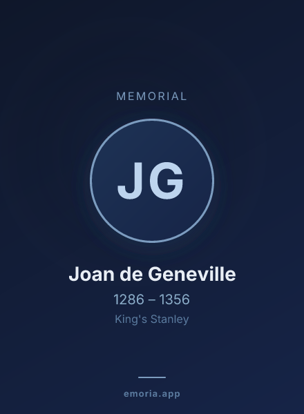 Memorial portrait of Joan de Geneville