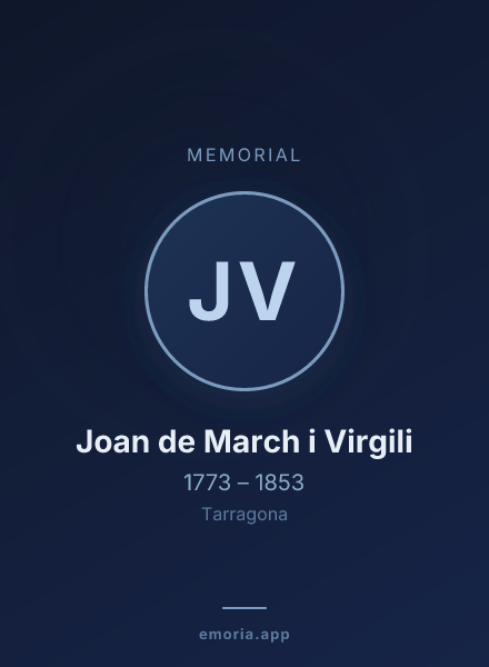 Memorial portrait of Joan de March i Virgili