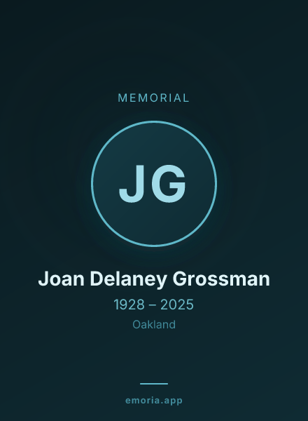 Memorial portrait of Joan Delaney Grossman