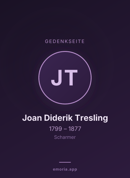 Gedenkportrait von Joan Diderik Tresling