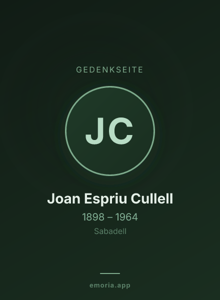 Gedenkportrait von Joan Espriu Cullell