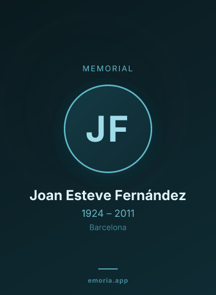 Memorial portrait of Joan Esteve Fernández