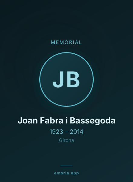 Memorial portrait of Joan Fabra i Bassegoda