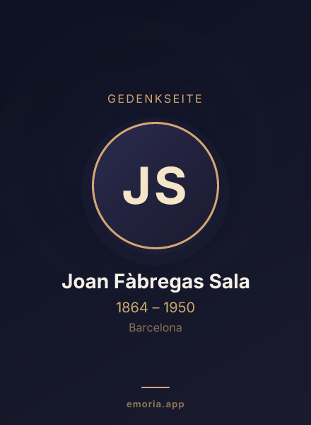 Gedenkportrait von Joan Fàbregas Sala