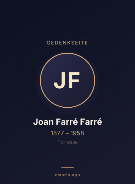 Gedenkportrait von Joan Farré Farré