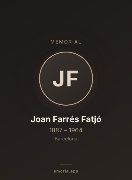 Memorial portrait of Joan Farrés Fatjó