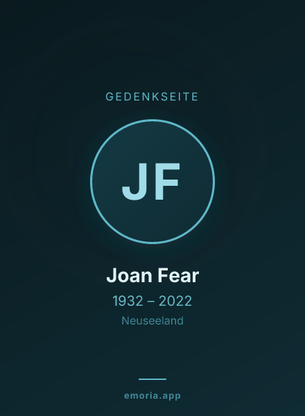 Gedenkportrait von Joan Fear
