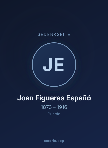 Gedenkportrait von Joan Figueras Españó