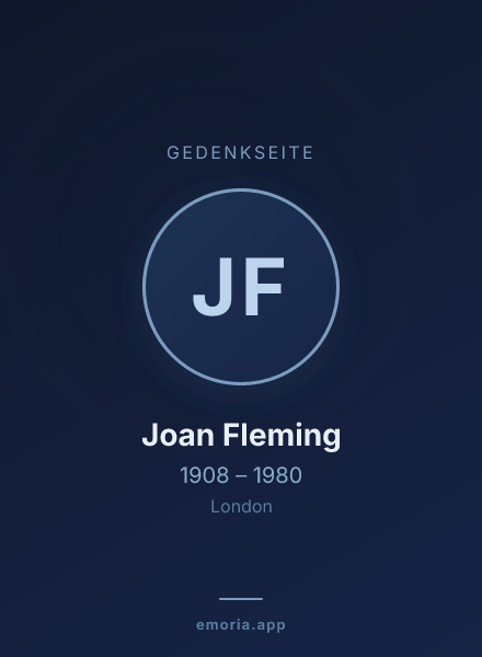 Gedenkportrait von Joan Fleming