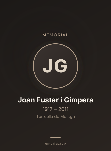 Memorial portrait of Joan Fuster i Gimpera