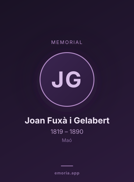 Memorial portrait of Joan Fuxà i Gelabert
