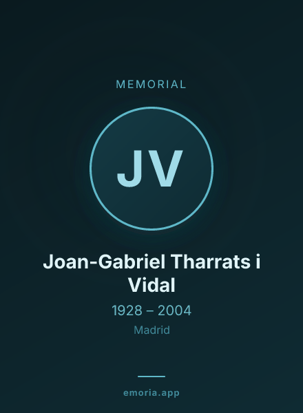 Memorial portrait of Joan-Gabriel Tharrats i Vidal