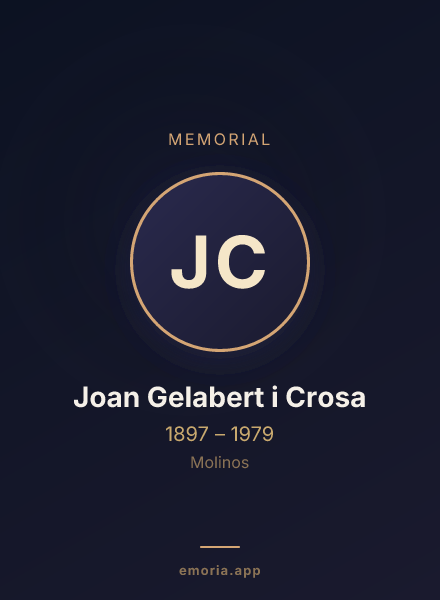 Memorial portrait of Joan Gelabert i Crosa