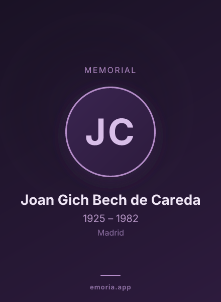 Memorial portrait of Joan Gich Bech de Careda