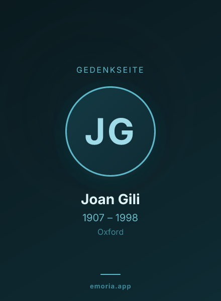 Gedenkportrait von Joan Gili