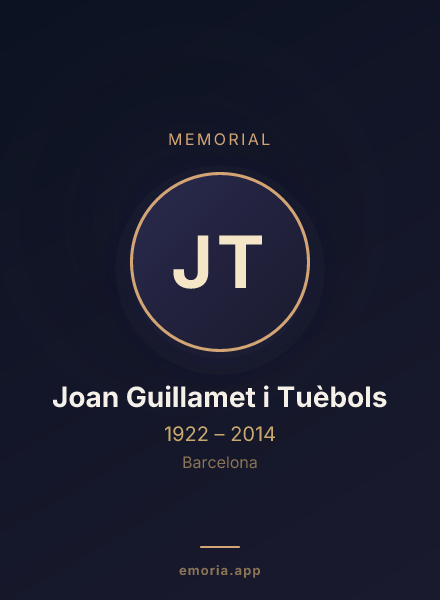 Memorial portrait of Joan Guillamet i Tuèbols
