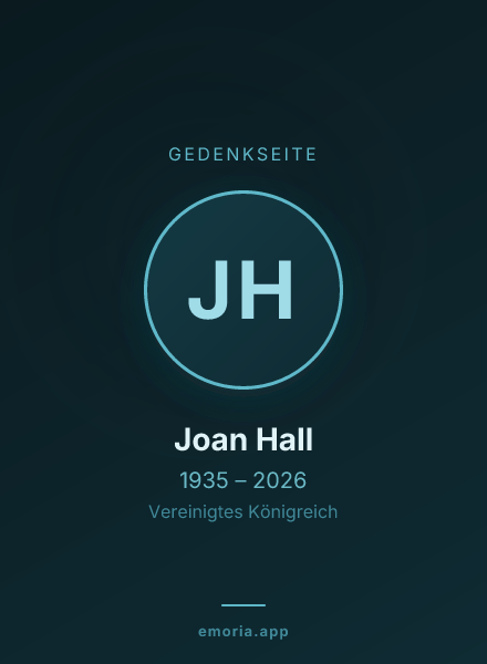Gedenkportrait von Joan Hall