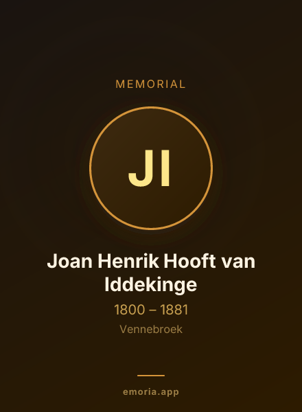 Memorial portrait of Joan Henrik Hooft van Iddekinge