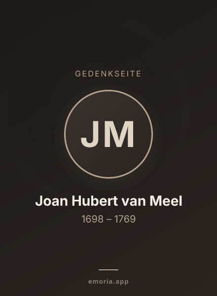 Gedenkportrait von Joan Hubert van Meel